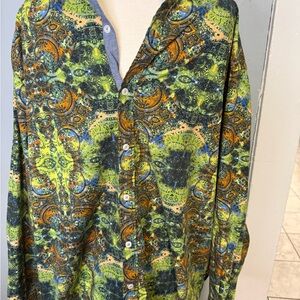Daniel Cremieux Green and Blue Paisley Shirt